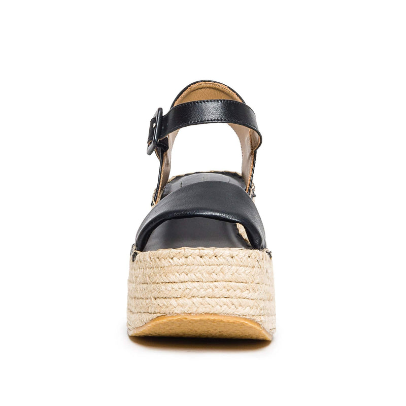 Bernardo Mallorca Espadrille Women Platform Sandals Black | HML1182SN