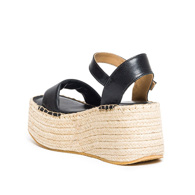 Bernardo Mallorca Espadrille Women Platform Sandals Black | HML1182SN