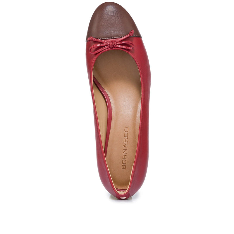 Bernardo Marisol Ballerina Women Pumps Dark Red Chocolate | DCW8587OQ