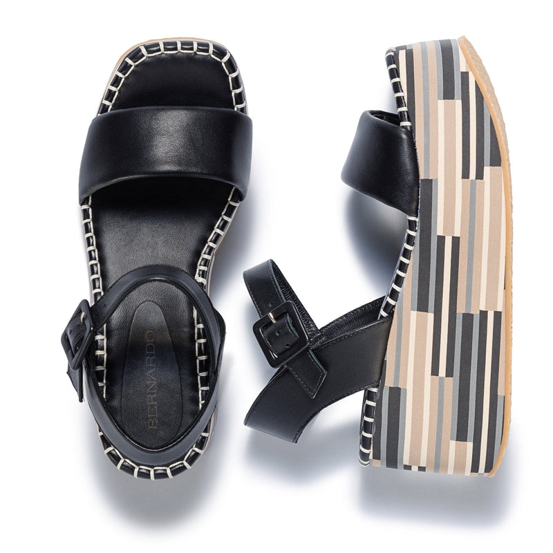 Bernardo Marley Women Platform Sandals Black | CAE319SV