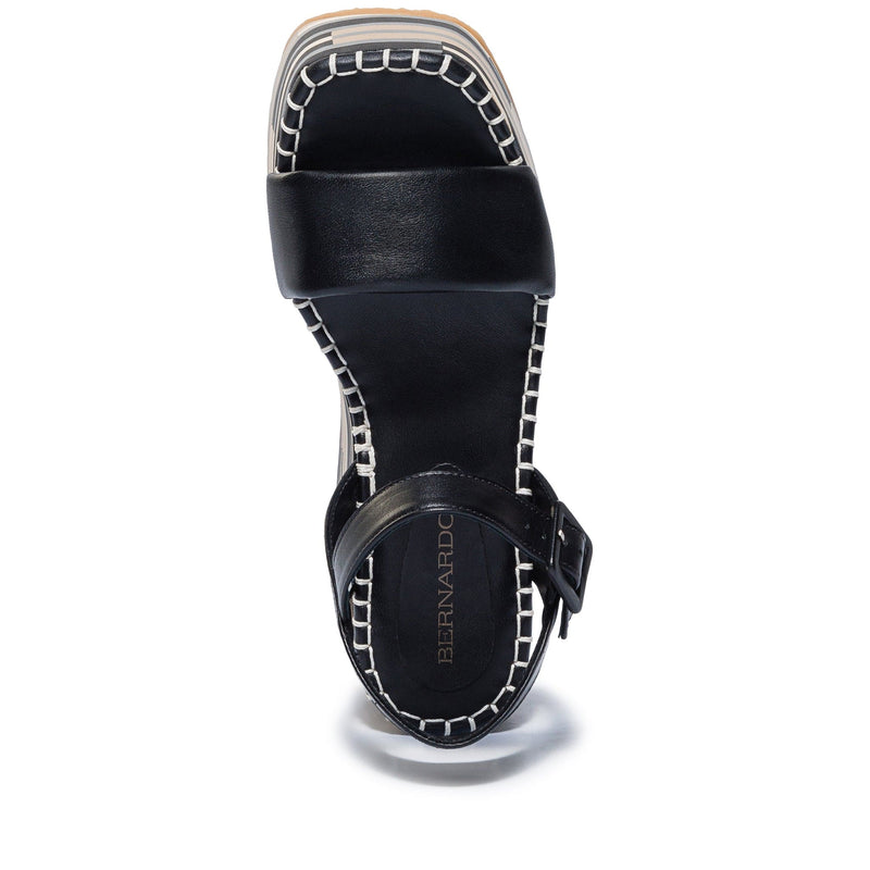 Bernardo Marley Women Platform Sandals Black | CAE319SV