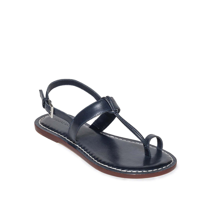 Bernardo Maverick 2 Toe Ring Women Flat Sandals Navy | HOJ8259VI