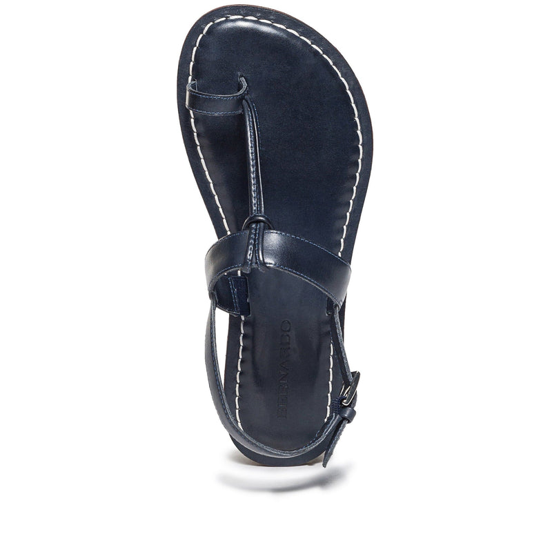 Bernardo Maverick 2 Toe Ring Women Flat Sandals Navy | HOJ8259VI