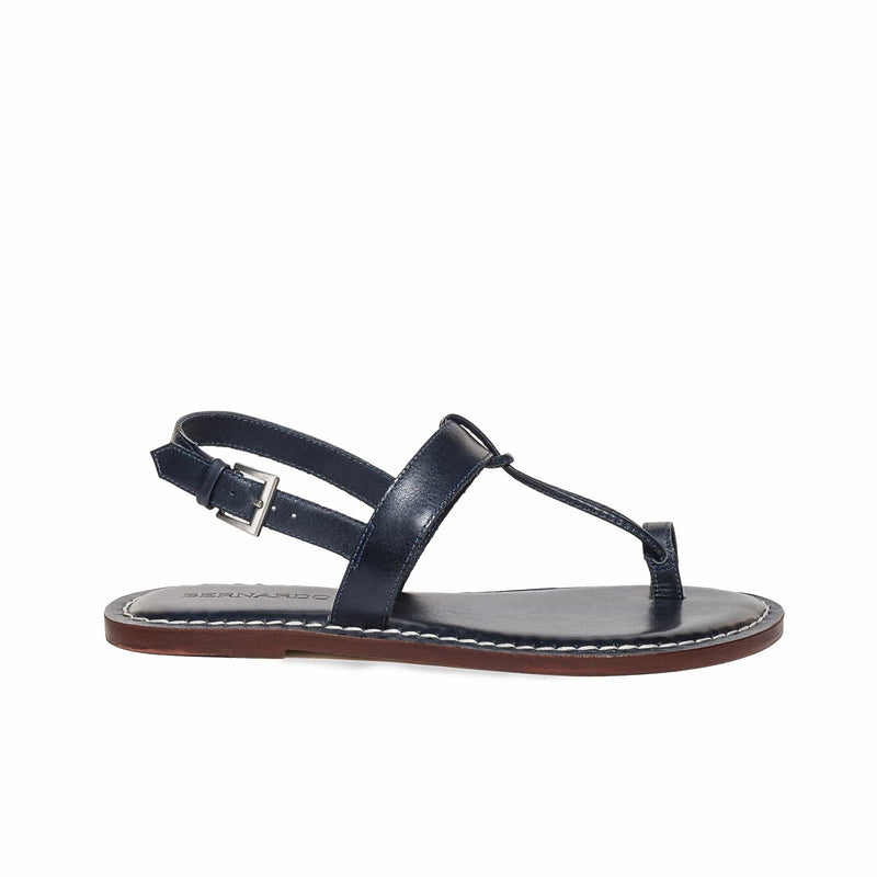 Bernardo Maverick 2 Toe Ring Women Flat Sandals Navy | HOJ8259VI