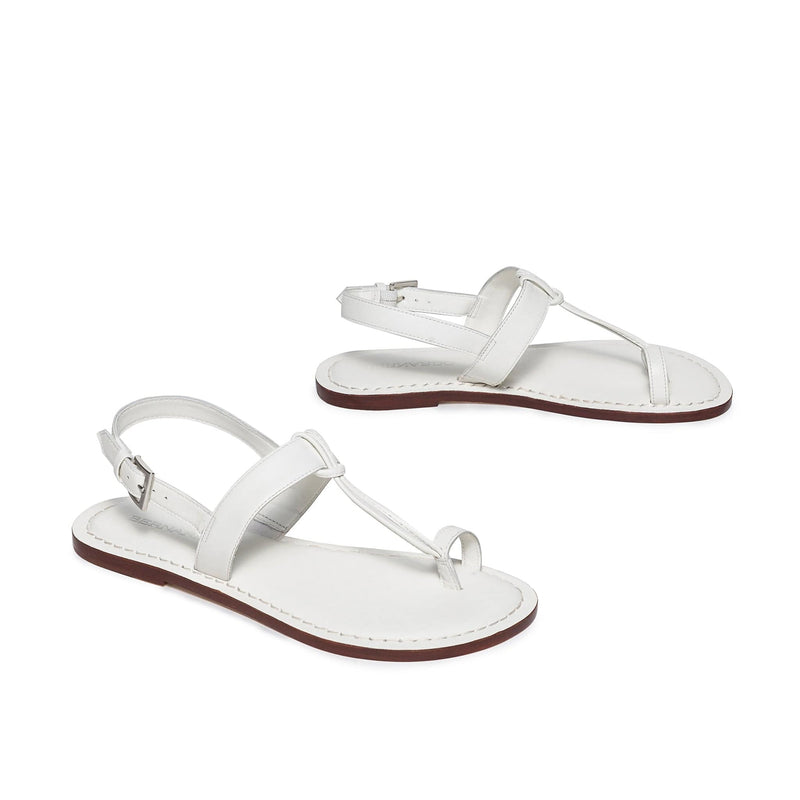 Bernardo Maverick 2 Toe Ring Women Flat Sandals White | FRF6844FW