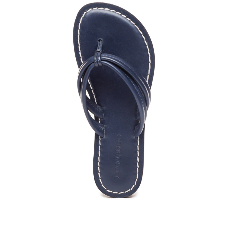 Bernardo Miami Thong Women Slide Sandals Navy | XRL9775TU