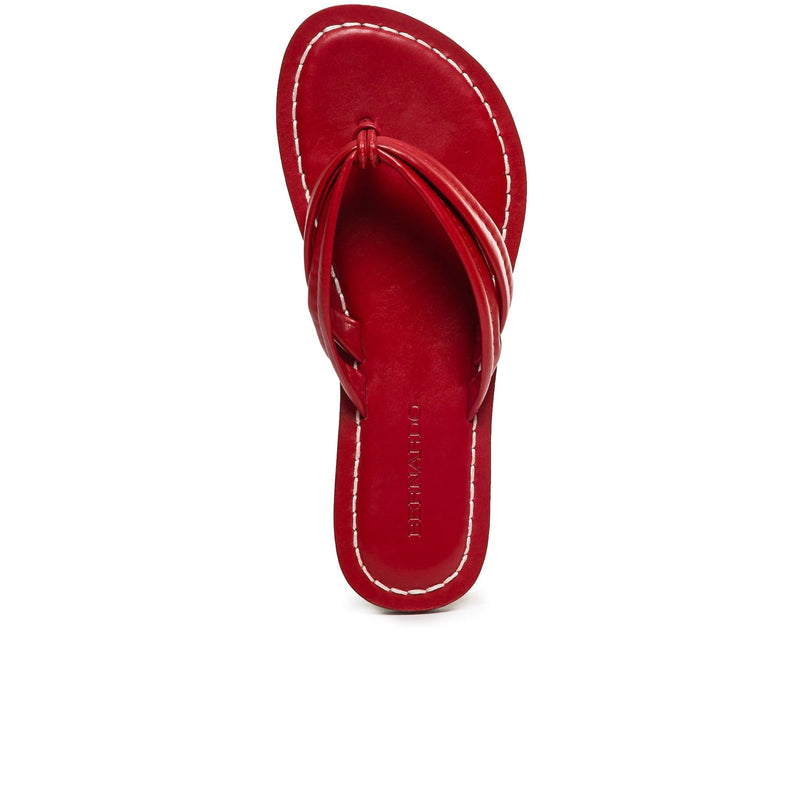 Bernardo Miami Thong Women Slide Sandals Red | JBX982AB