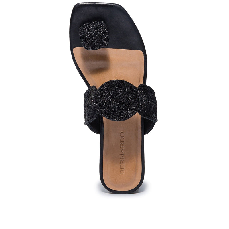 Bernardo Palermo Women Flat Sandals Black | UMP9668LL