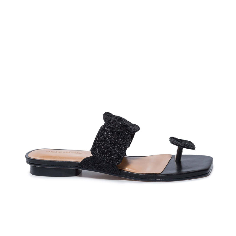 Bernardo Palermo Women Flat Sandals Black | UMP9668LL