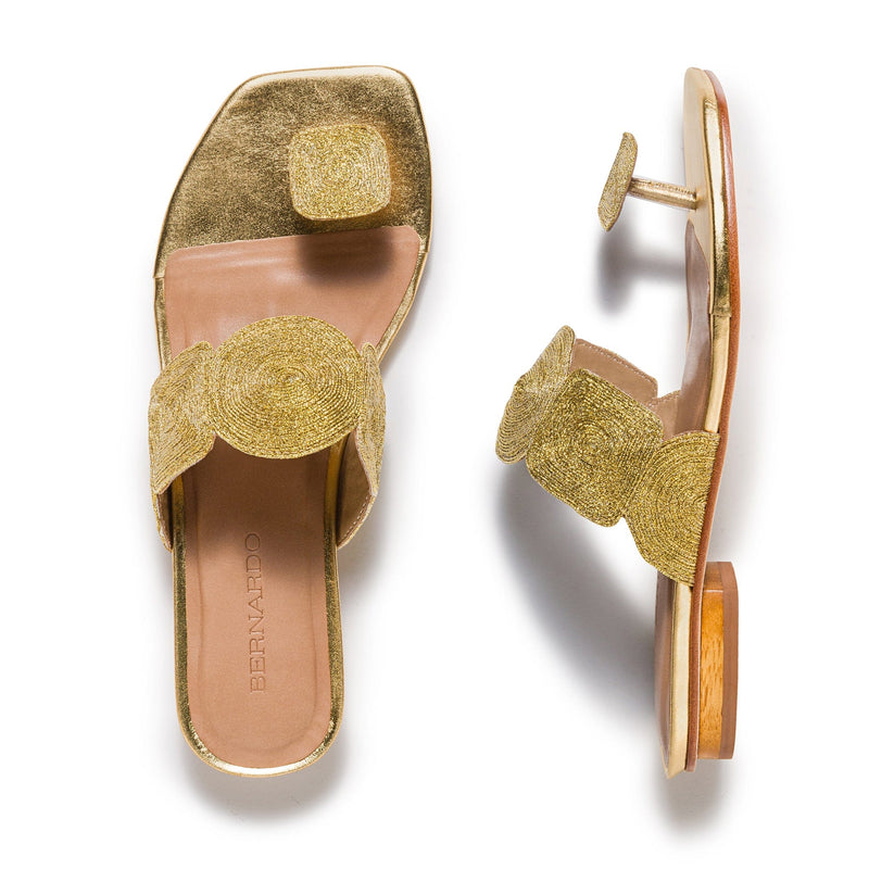 Bernardo Palermo Women Slide Sandals Gold | MEP45100CM