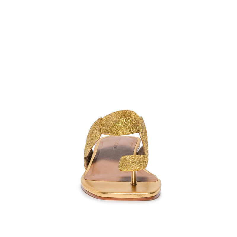 Bernardo Palermo Women Slide Sandals Gold | MEP45100CM