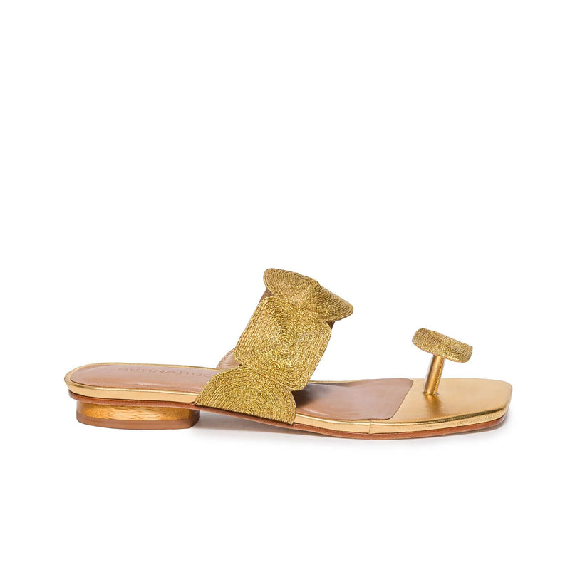 Bernardo Palermo Women Slide Sandals Gold | MEP45100CM