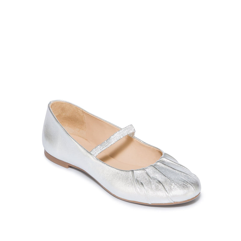 Bernardo Savona Ballerina Women Ballet Flats Silver | ITF4666KY