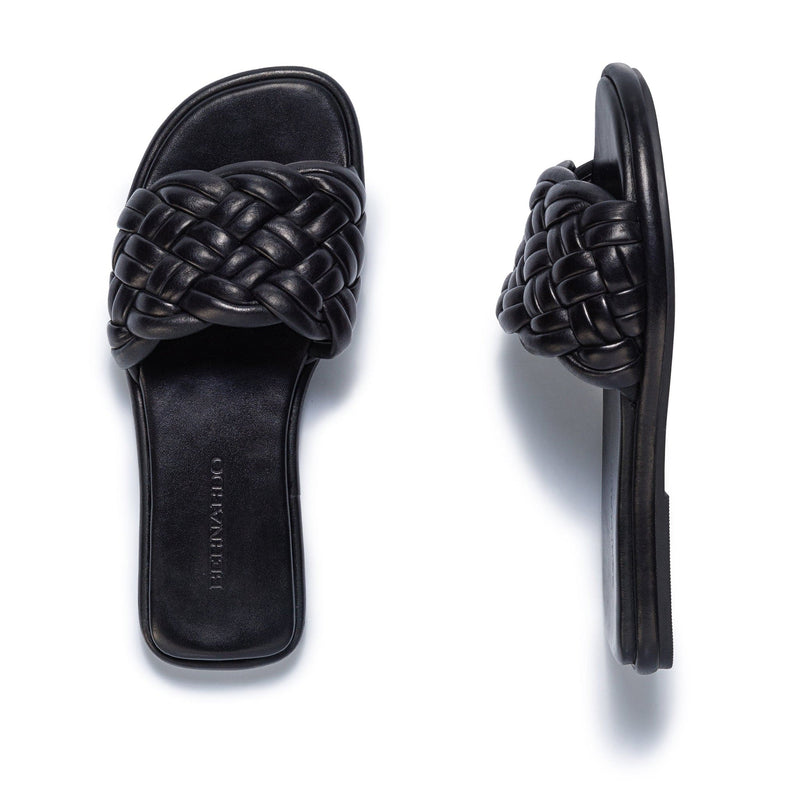 Bernardo Troy Woven Women Slide Sandals Black | RMC1416LB