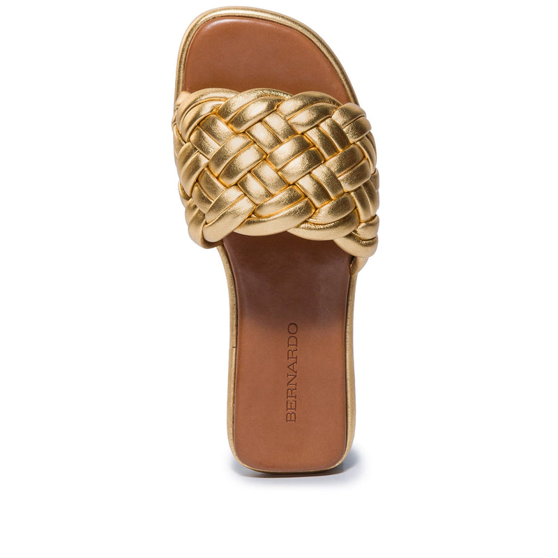 Bernardo Troy Woven Women Slide Sandals Gold | NED246GV