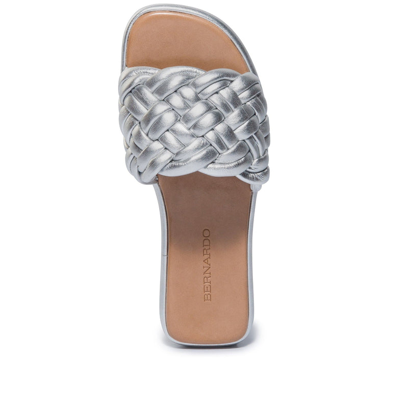 Bernardo Troy Woven Women Slide Sandals Silver | THZ1251LW