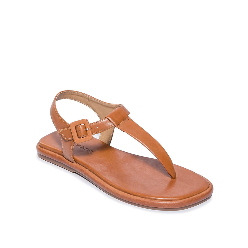 Bernardo Tucson T-Strap Women Flat Sandals Dark Brown | JJF2093UA