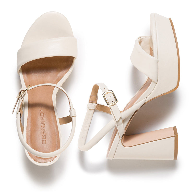 Bernardo Ventura Women Platform Sandals White | PGL2718DL